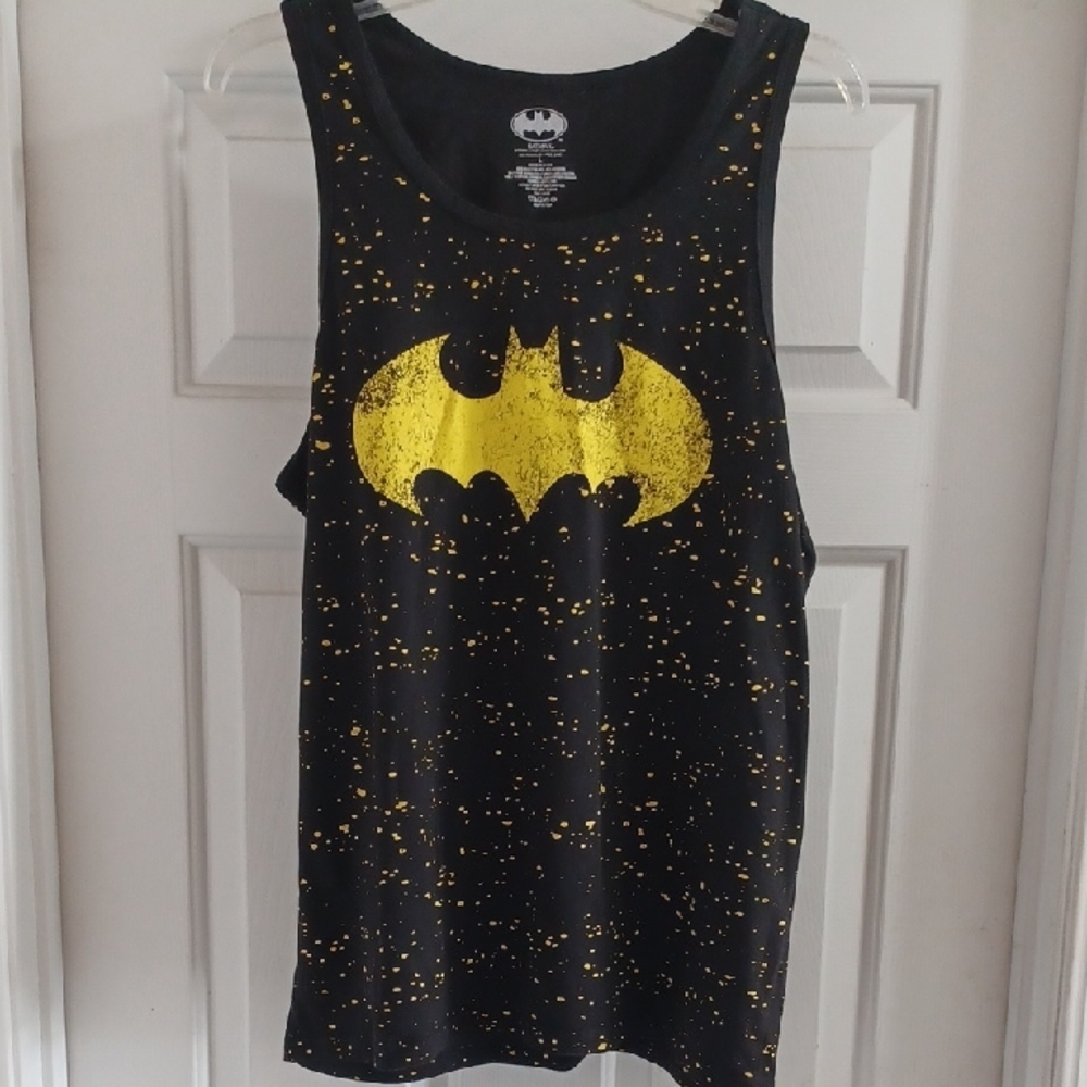 Batman Black Tee with Yellow Bat Emblem